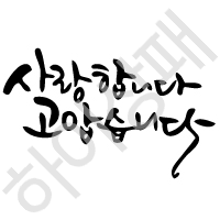 캘리체-사랑하니다고맙습니다